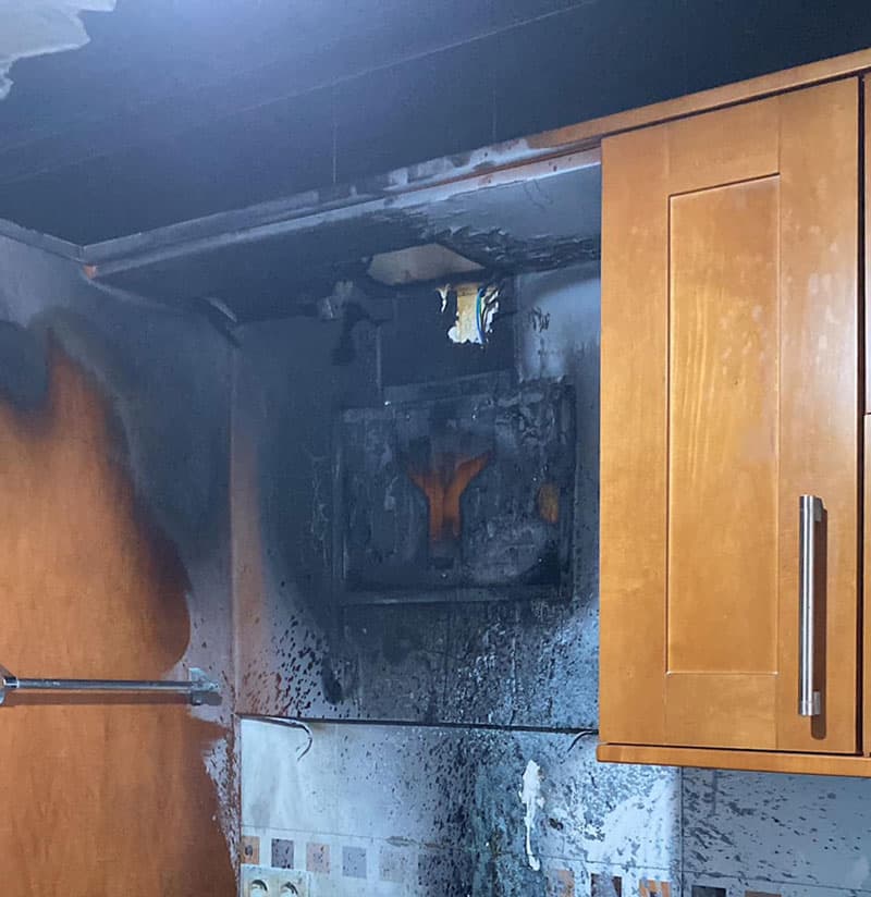 Limpieza tras incendios